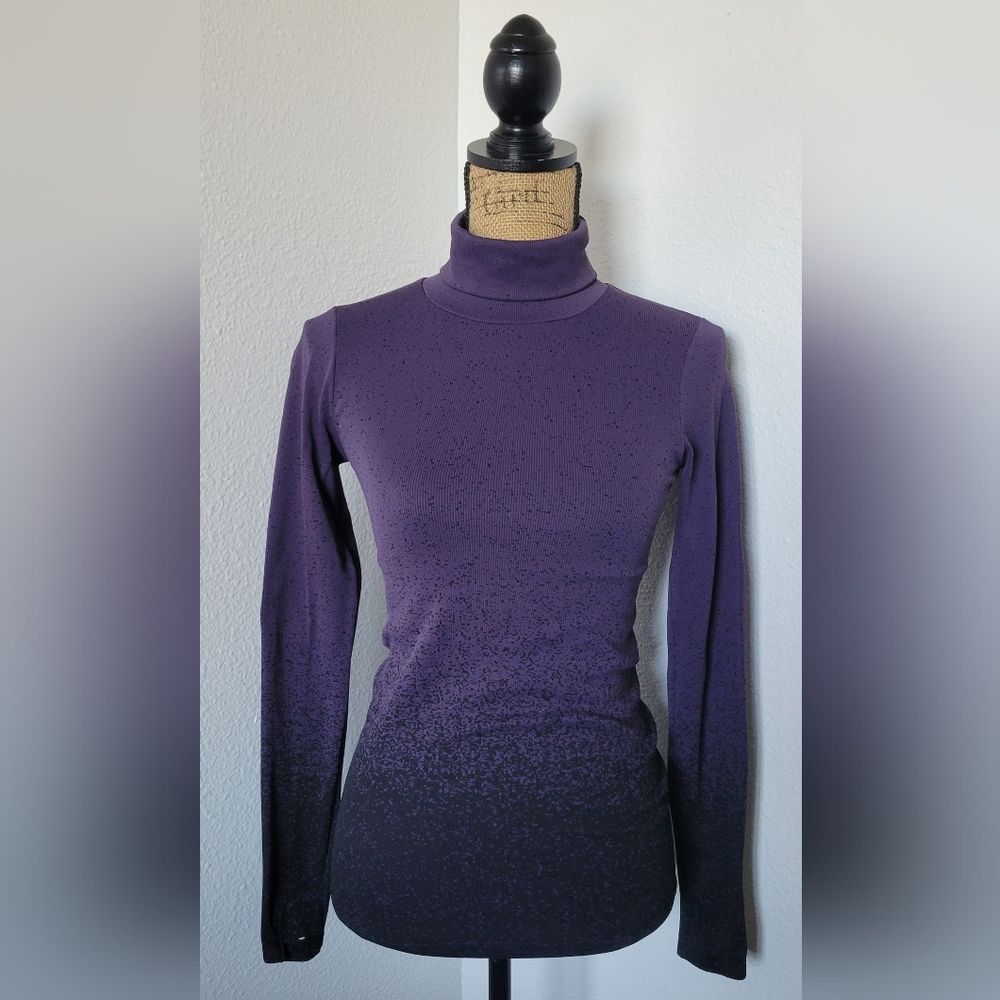 Athleta Purple Flurry Base Layer Shirt